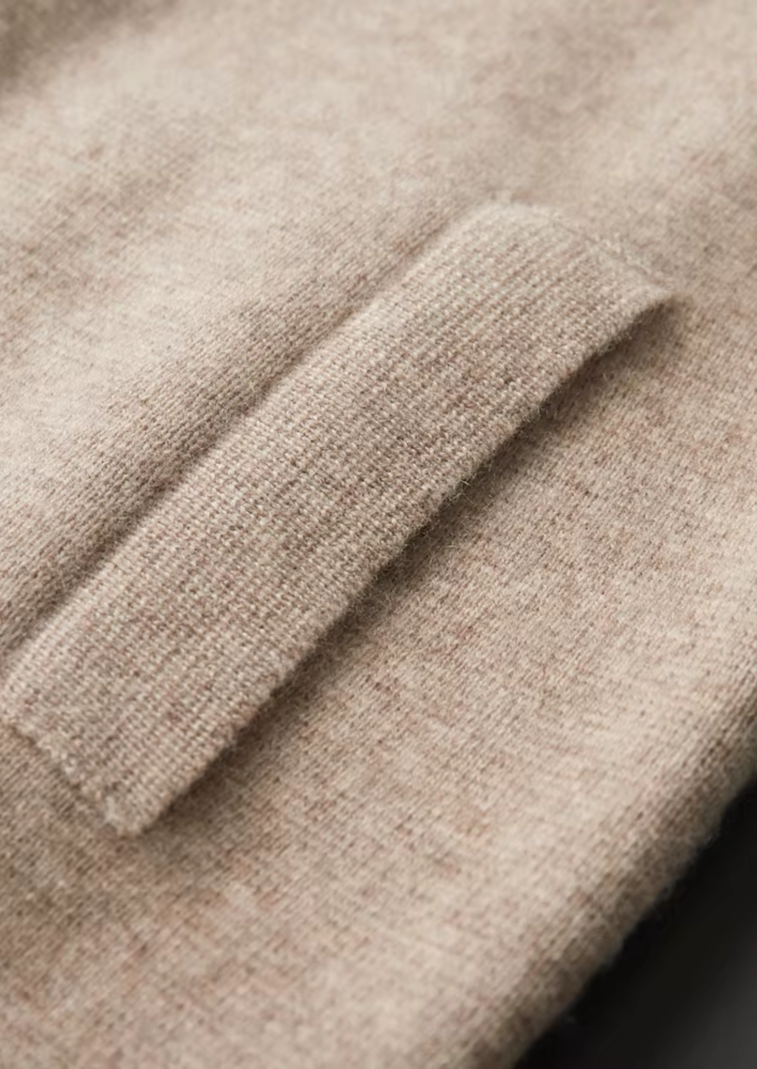 Extrafeine Merino-Wolle Reißverschluss-Polo-Strickjacke