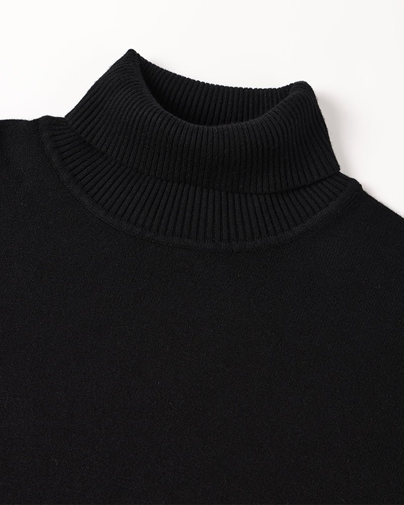 JANGSAN Merino-Wolle Rollkragenpullover
