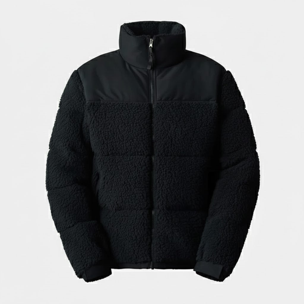 Gefütterte Sherpa-Fleecejacke 