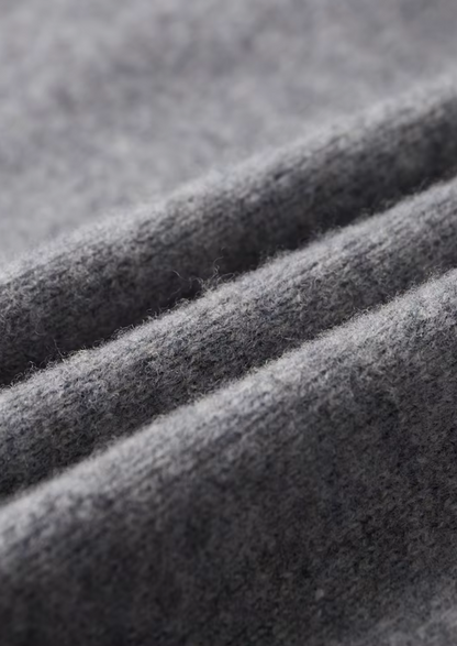 Merino-Strickjacke mit Reißverschluss und Zweifarbigkeit