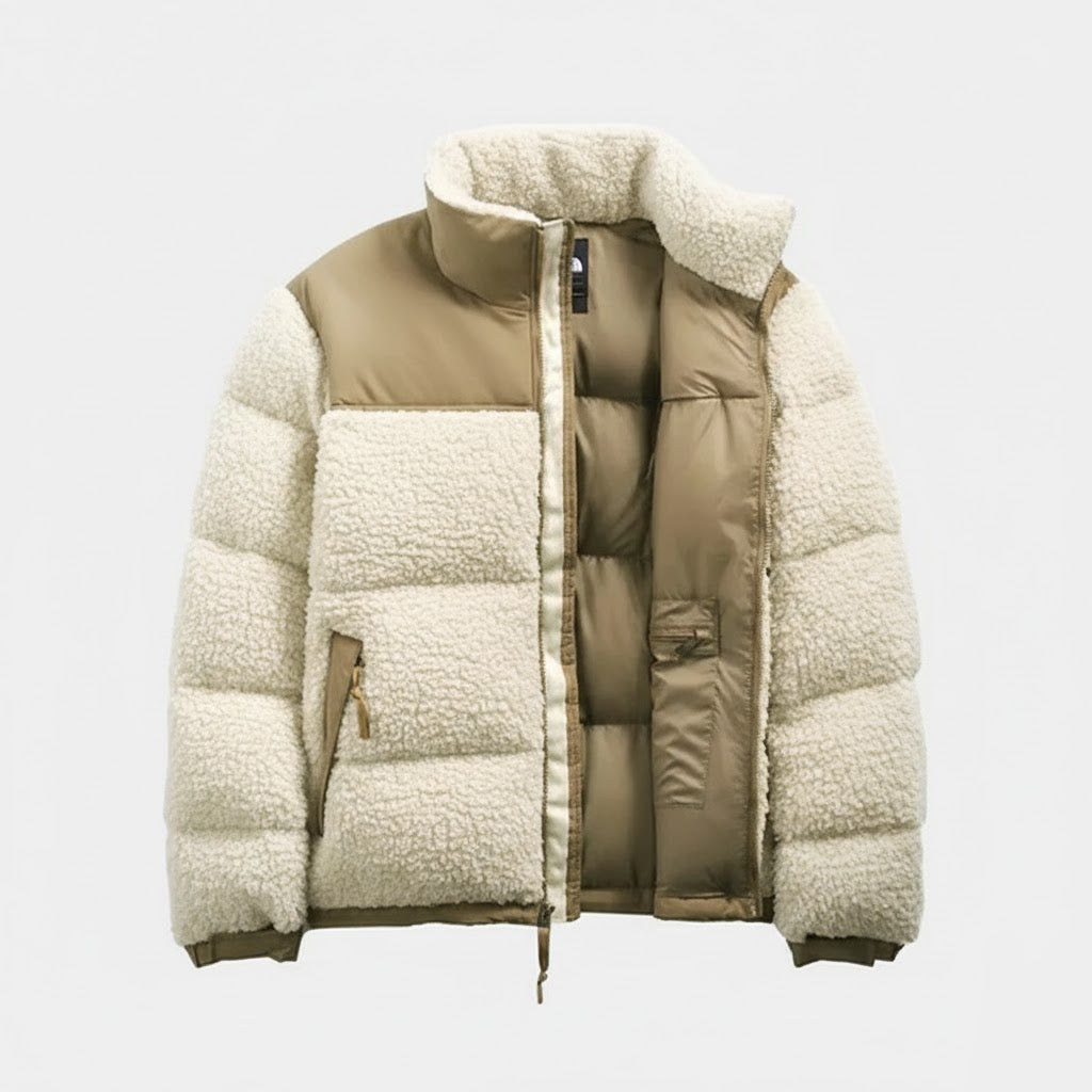 Gefütterte Sherpa-Fleecejacke 