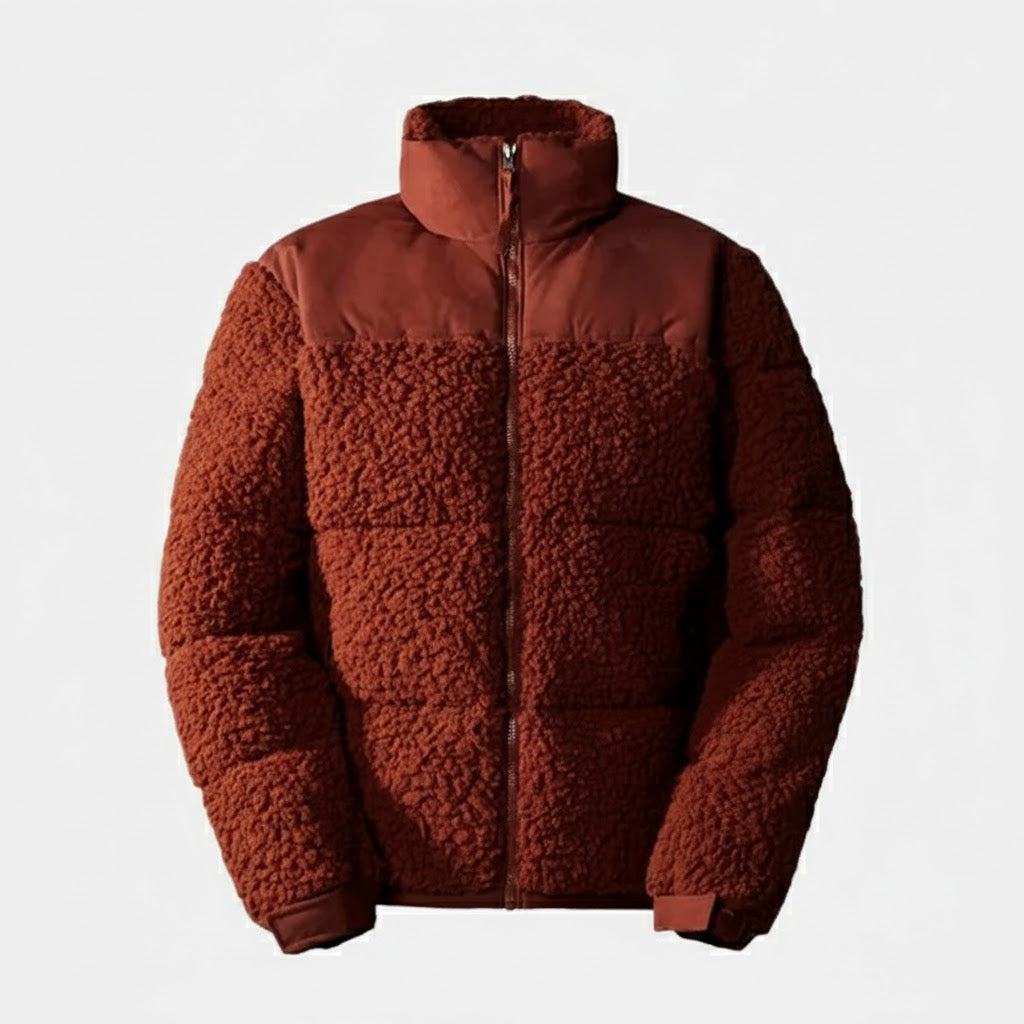 Gefütterte Sherpa-Fleecejacke 